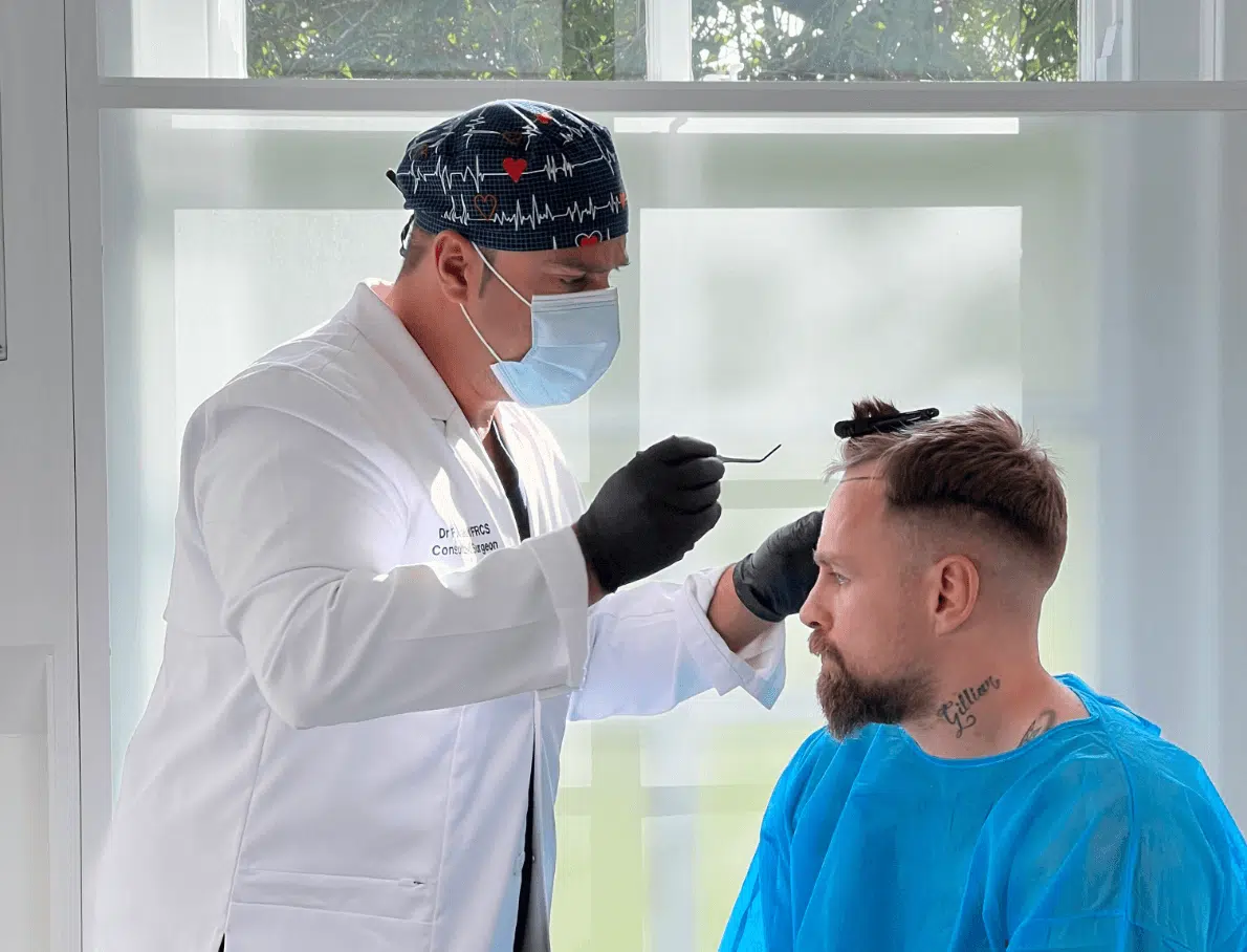 Hair transplant surgery process